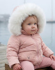 Ducc Pink Teddy Coat With White Fur