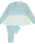 Miss Mini Pointelle Knit Girl Shabbos Set