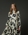 Zaikamoya Emily Black Flower Dress