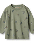Wheat Green Cars Allover 2pc Set