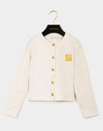 Escada Snow White Logo Cardigan