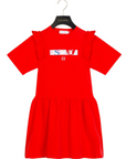 Escada Red Short Sleeve Dress