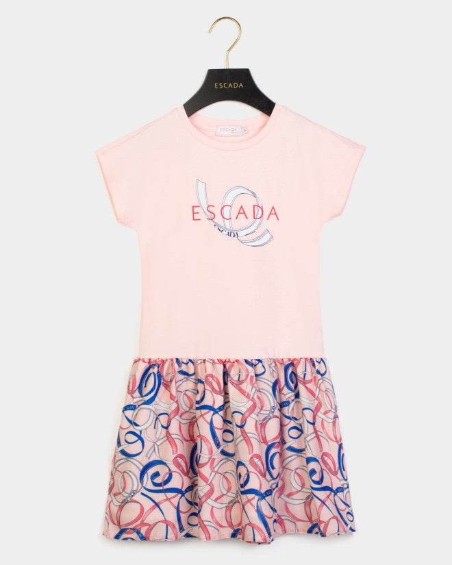 escada pink dress Escada Girls-Girls Pink Logo Dress