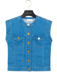 Escada Parisian Denim Waist Vest