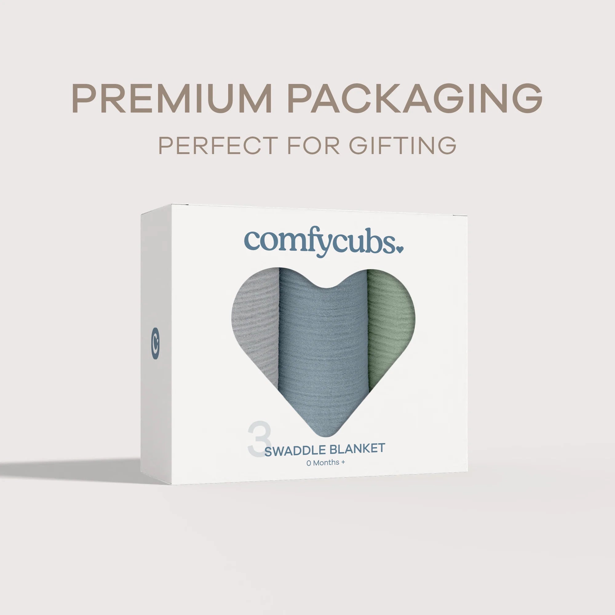Comfy Cubs 3Pack Muslin Swaddle Set
