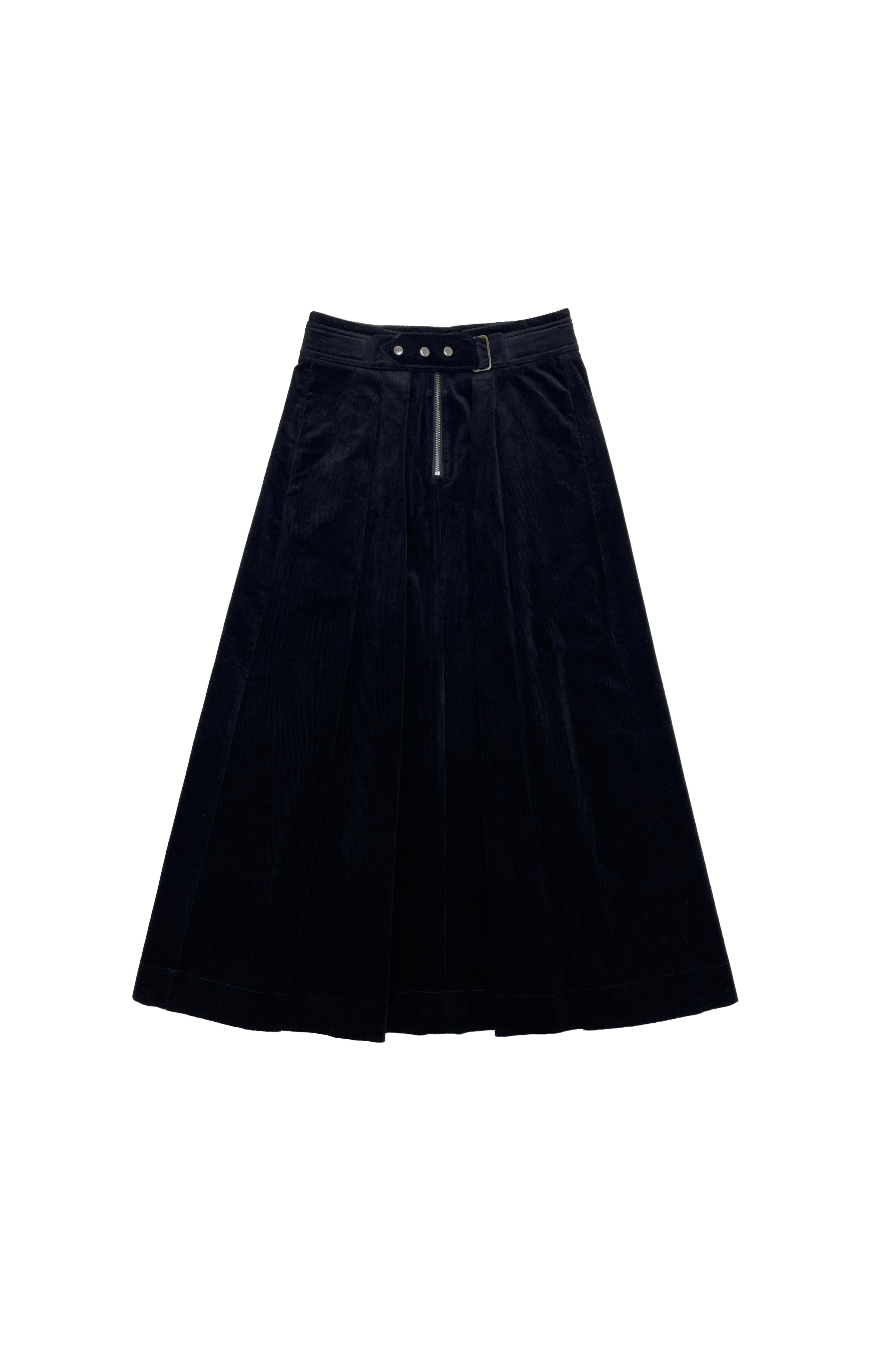 Zaikamoya Black Corduroy Olga Skirt