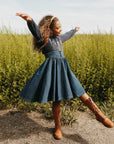 Peach Kids Denim Jumper