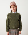 Colmar Green Velvet Crewneck