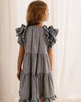 Steph By Petite Amalie Chambray Ruffle Dress