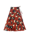 Zaikamoya Brown Flower Fernanda Skirt