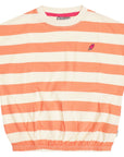 Tumble'n Dry Orange Striped Waisted Top