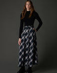 Zaikamoya Skylar Plaid Long Skirt