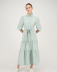 Zaikamoya Gingham Scarlet Dress