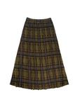 Zaikamoya Plaid  Brown Yellow Pippa Skirt