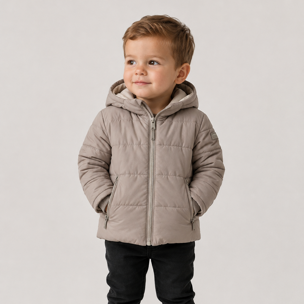 Bamboogie Oyster Shell Hooded Down Jacket
