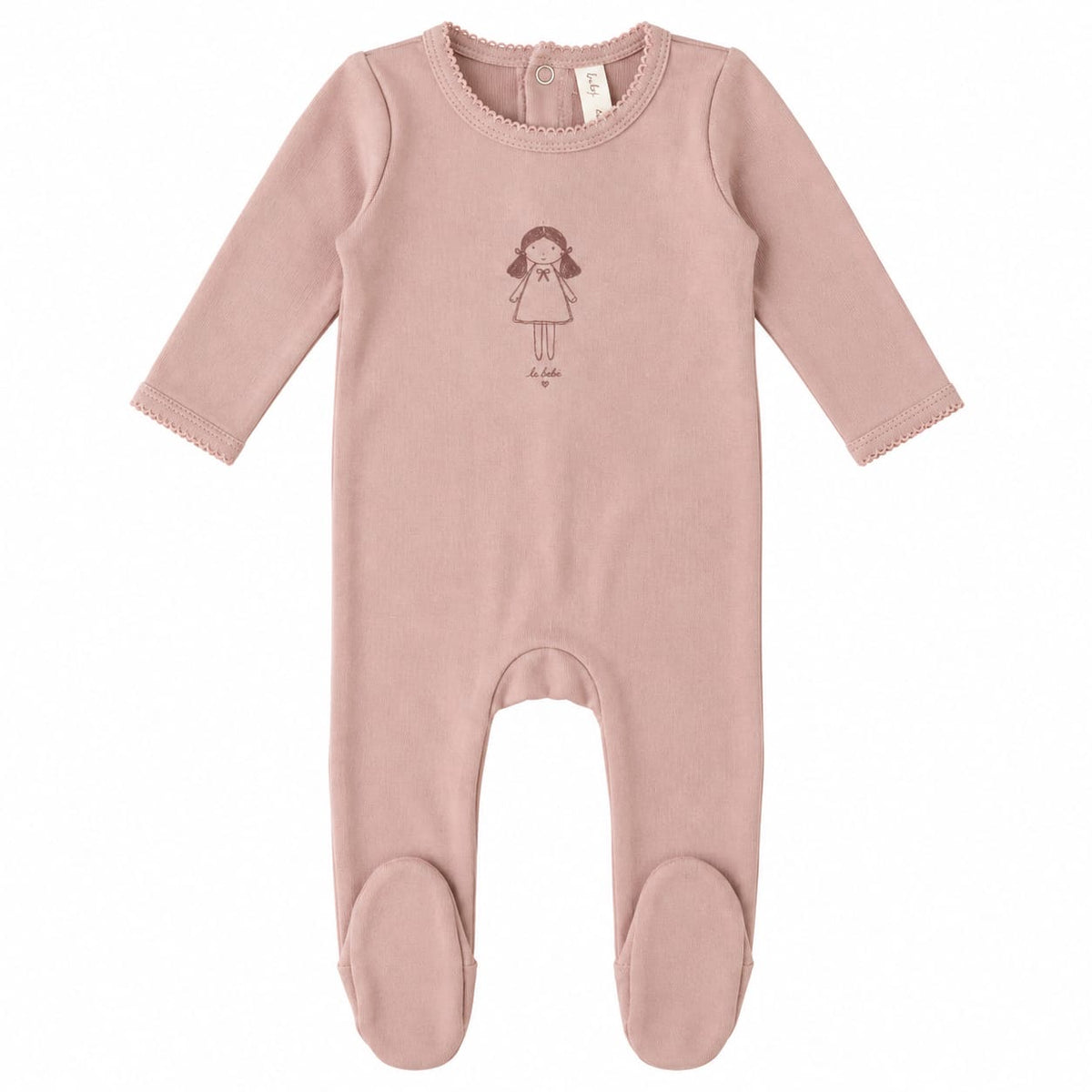 Lilette Dusty Pink Molly Footie + Hat