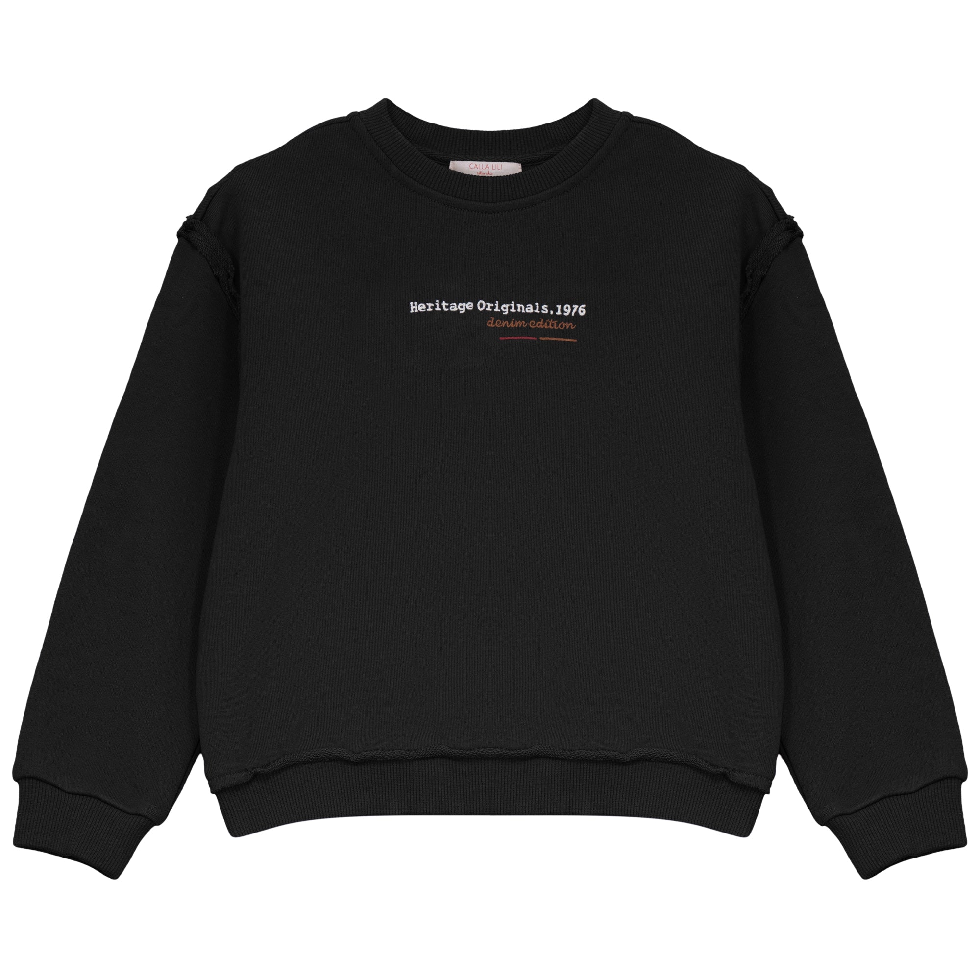 Calla Lili Black Heritage Sweatshirt