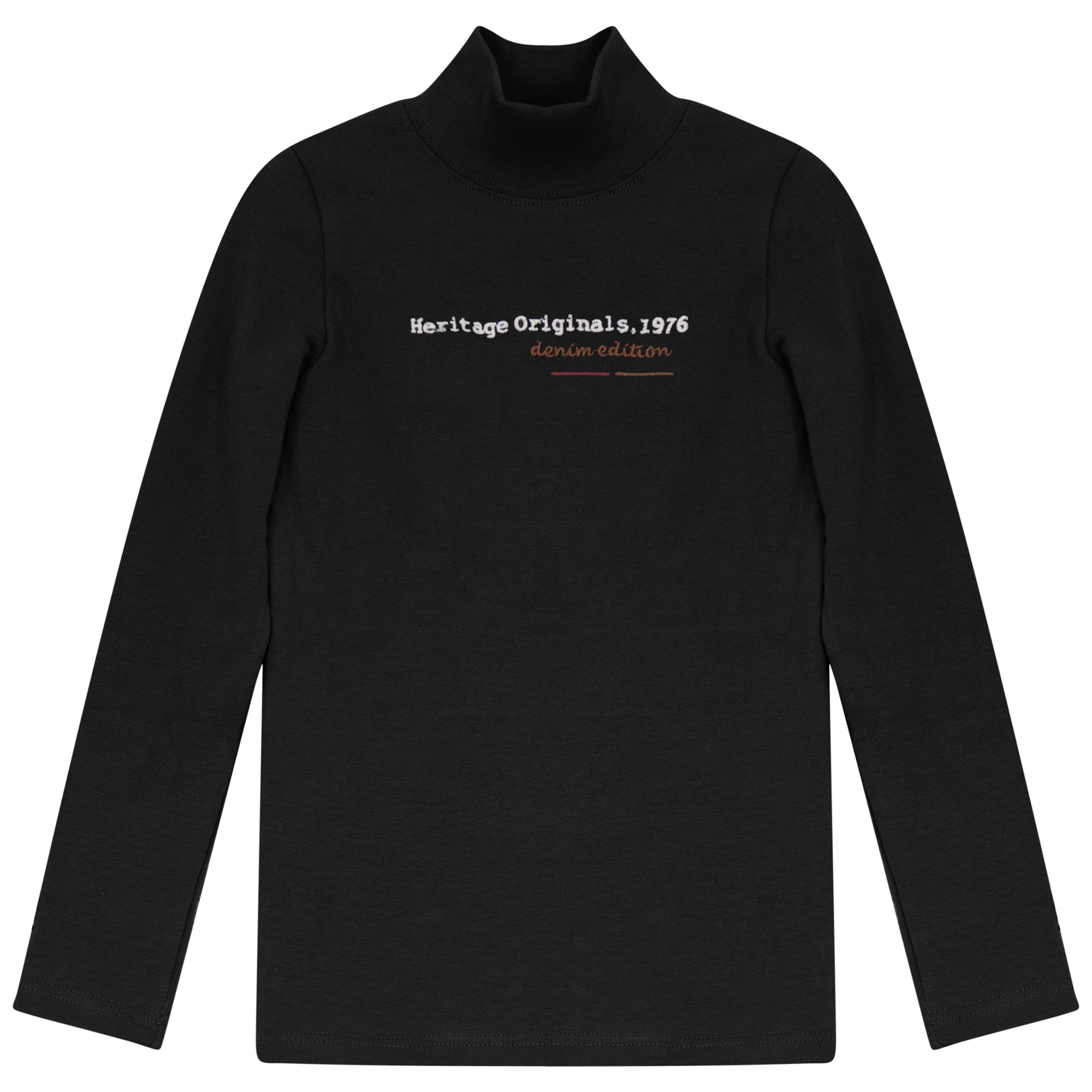 Calla Lili Girls Black Heritage MockNeck Top