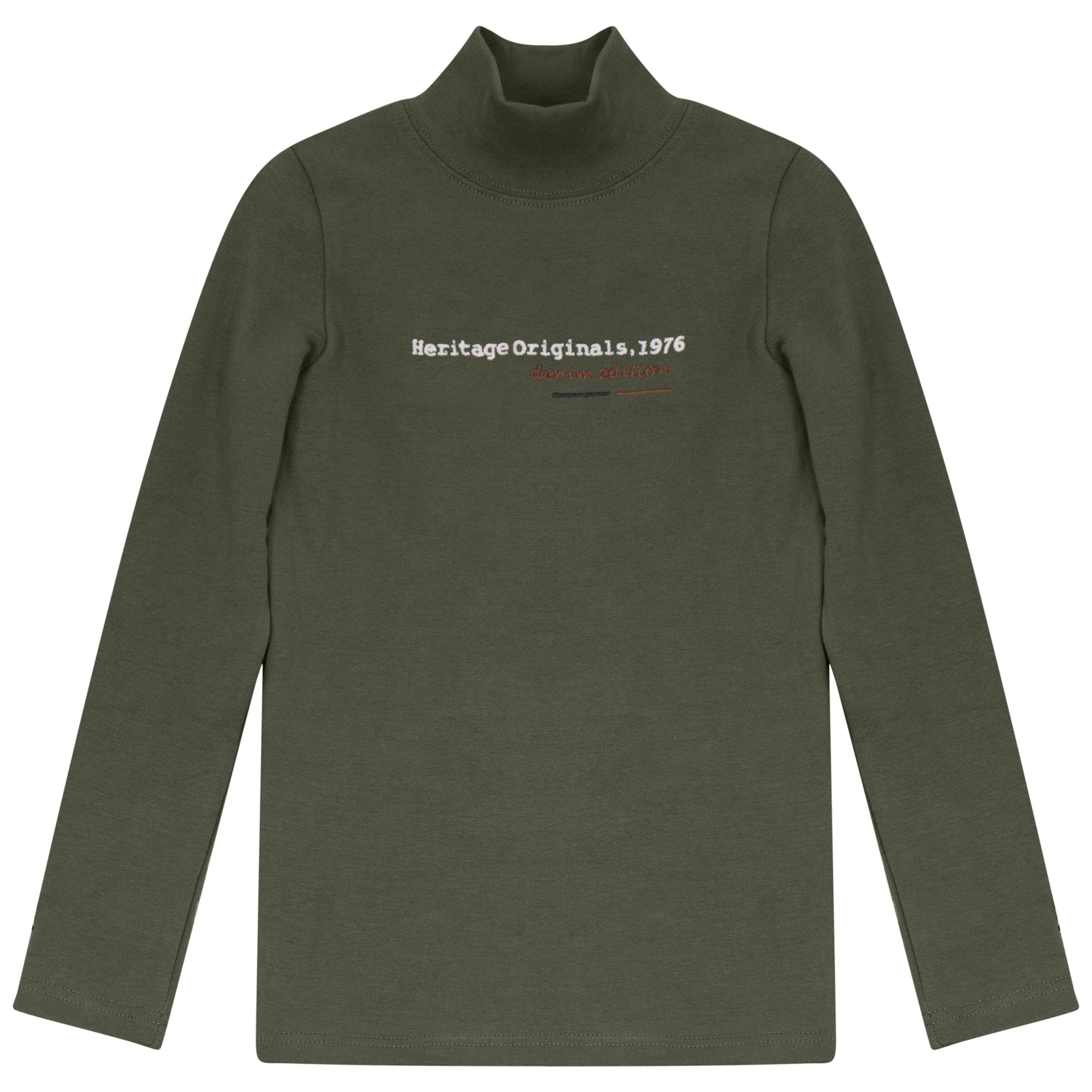 Calla Lili Girls Green Heritage MockNeck Top