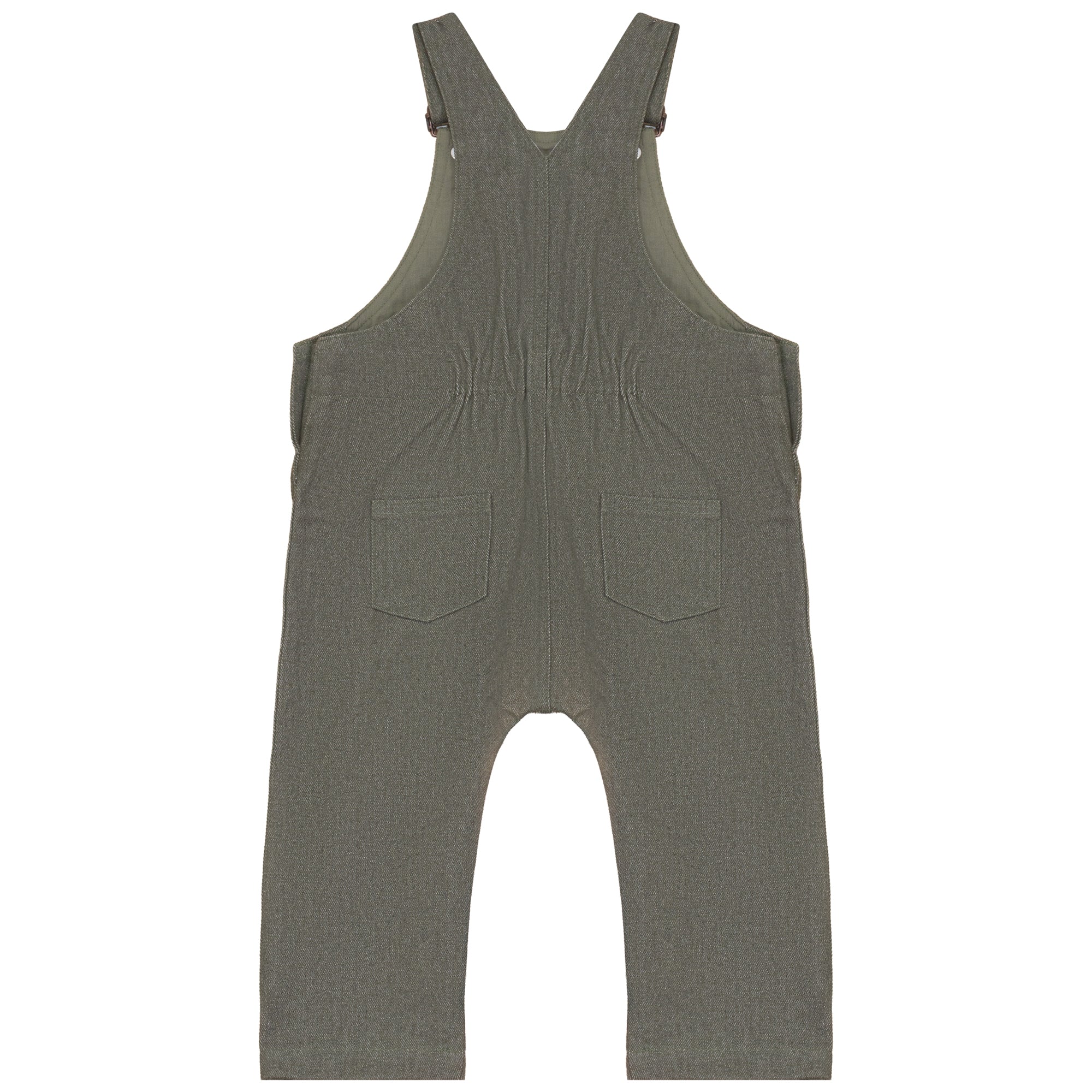 Calla Lili Green Baby Boy Denim Overall