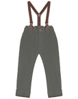 Calla Lili Boys Green Suspender Pants