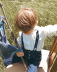 Calla Lili Blue Boys Pants With Suspender