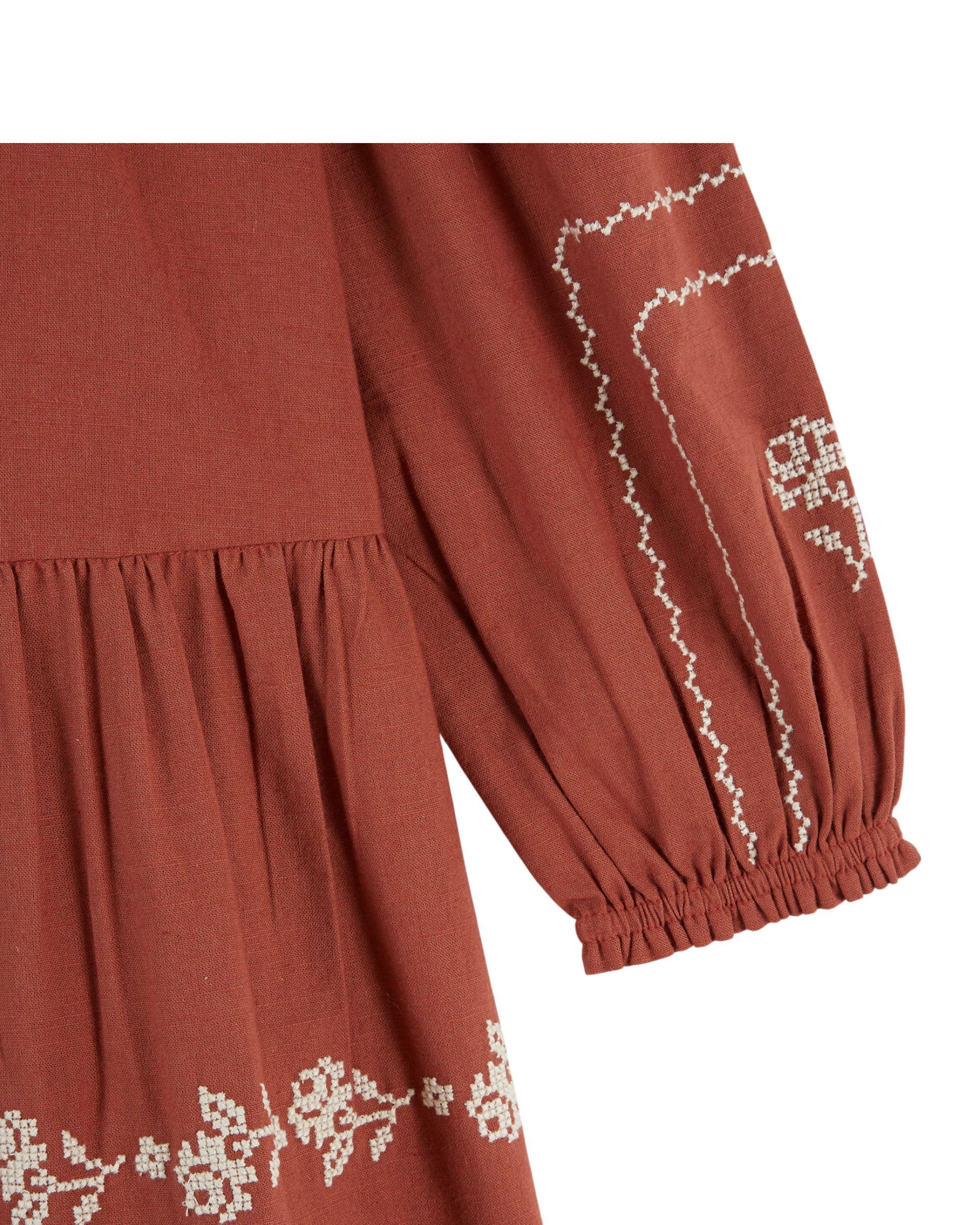 Emile Et Ida Acajou Brodee Dress