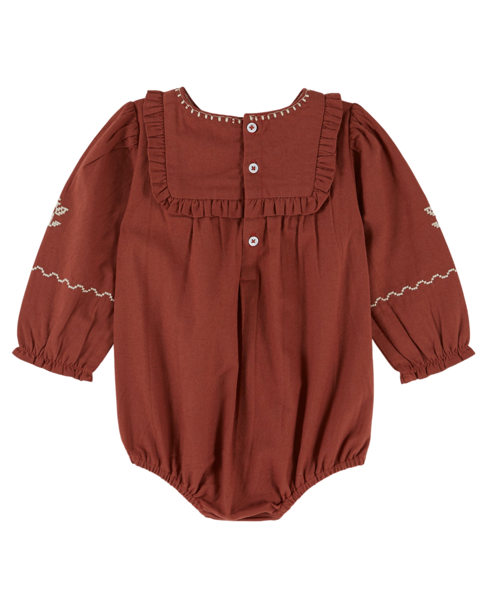 Emile Et Ida Acajou Brodee Romper
