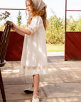Orange Dimanche Off White Linen Dress