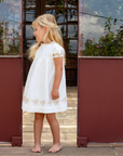 Orange Dimanche Off White Linen Dress