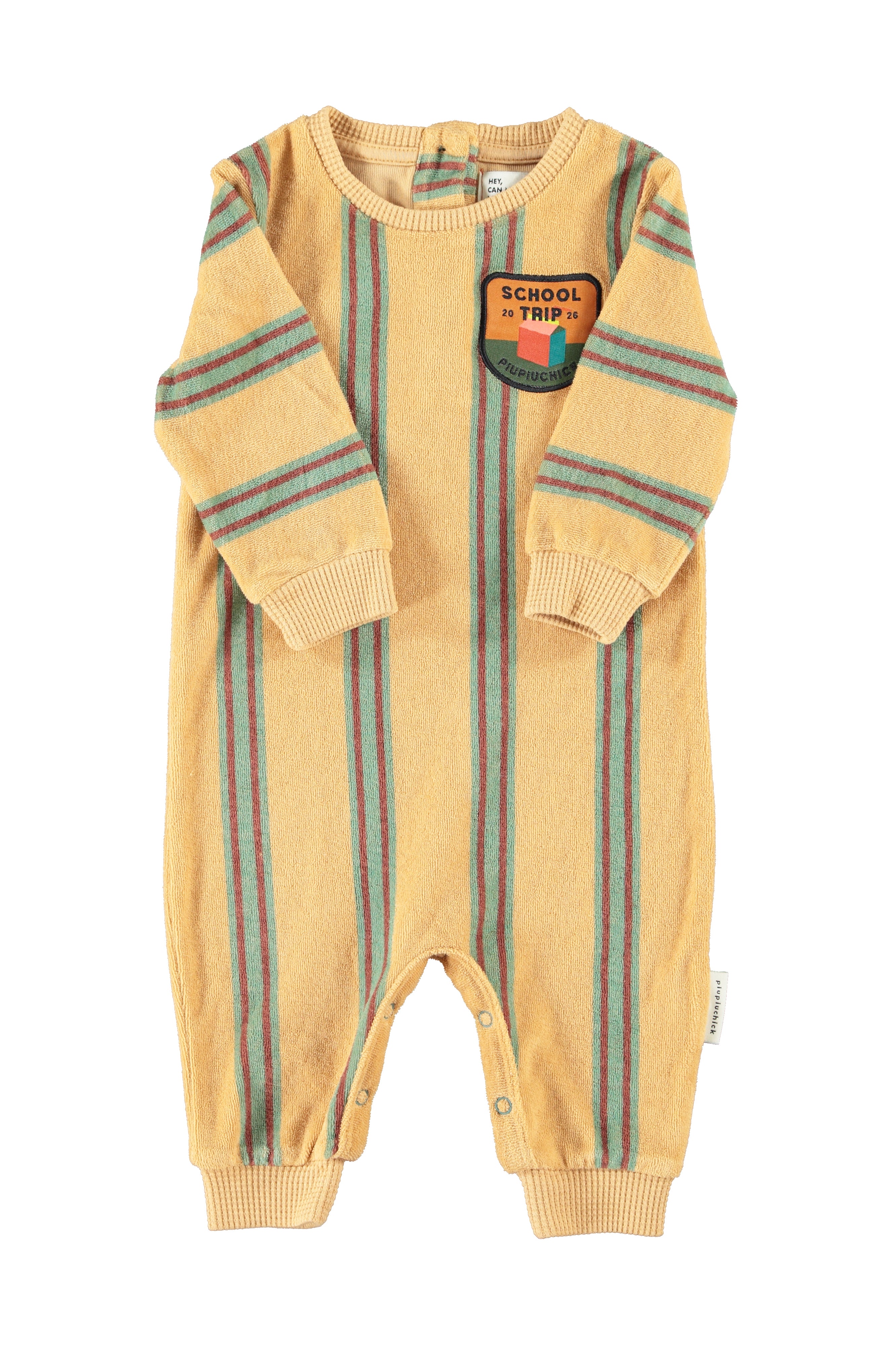 Piupiuchick Terry Cotton Striped Baby Jumper