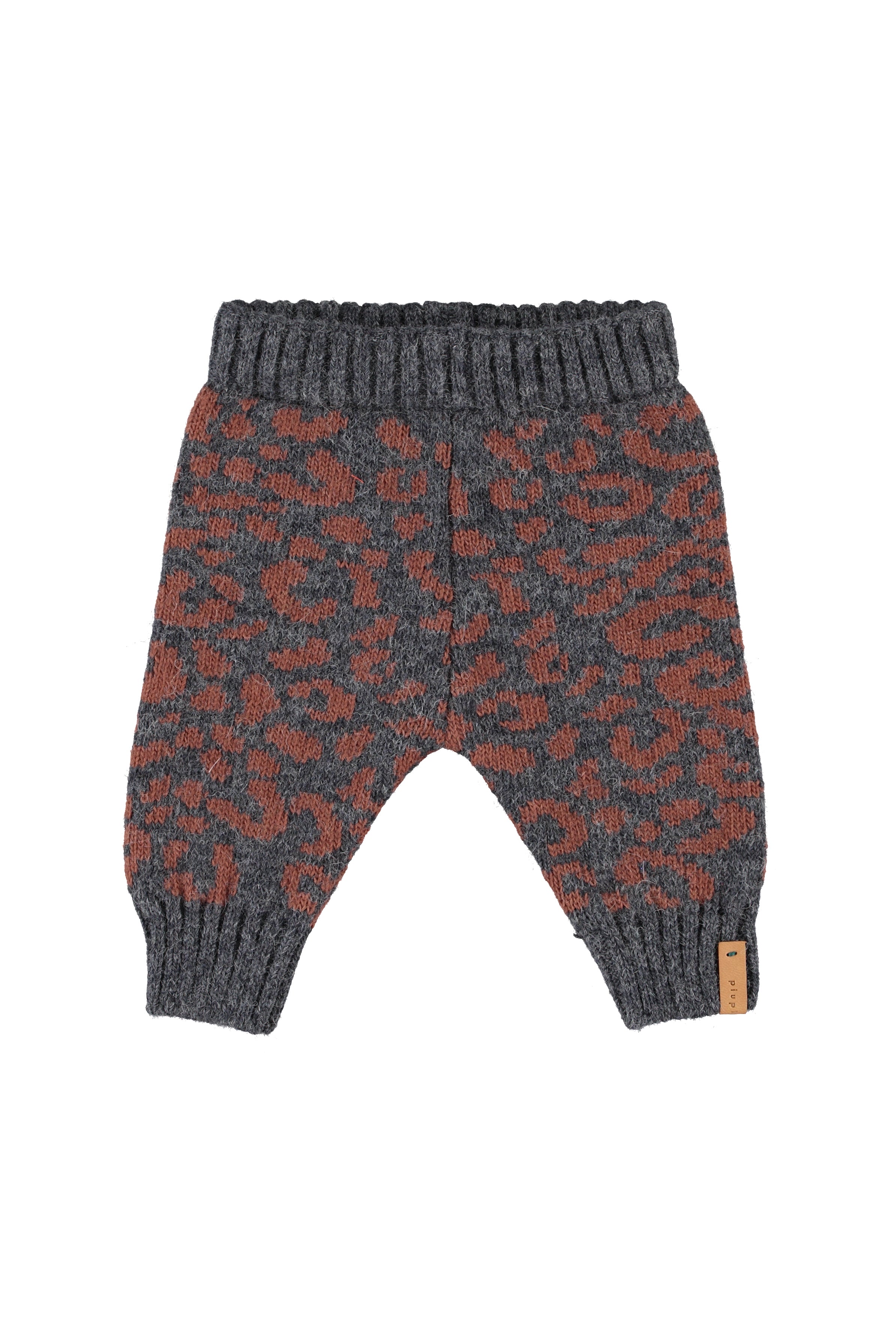 Piupiuchick Camel Animal Printed Sweater Set