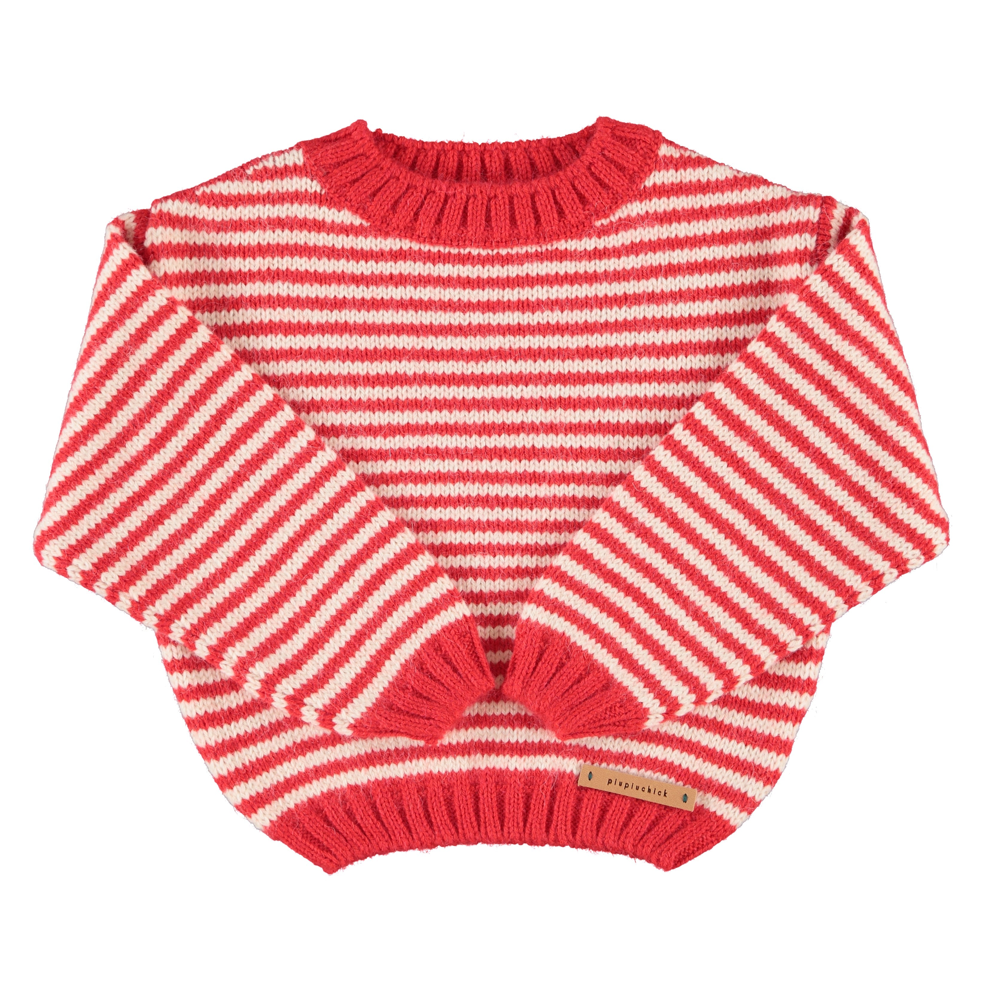 Piupiuchick Ecru Red Stipes Sweater