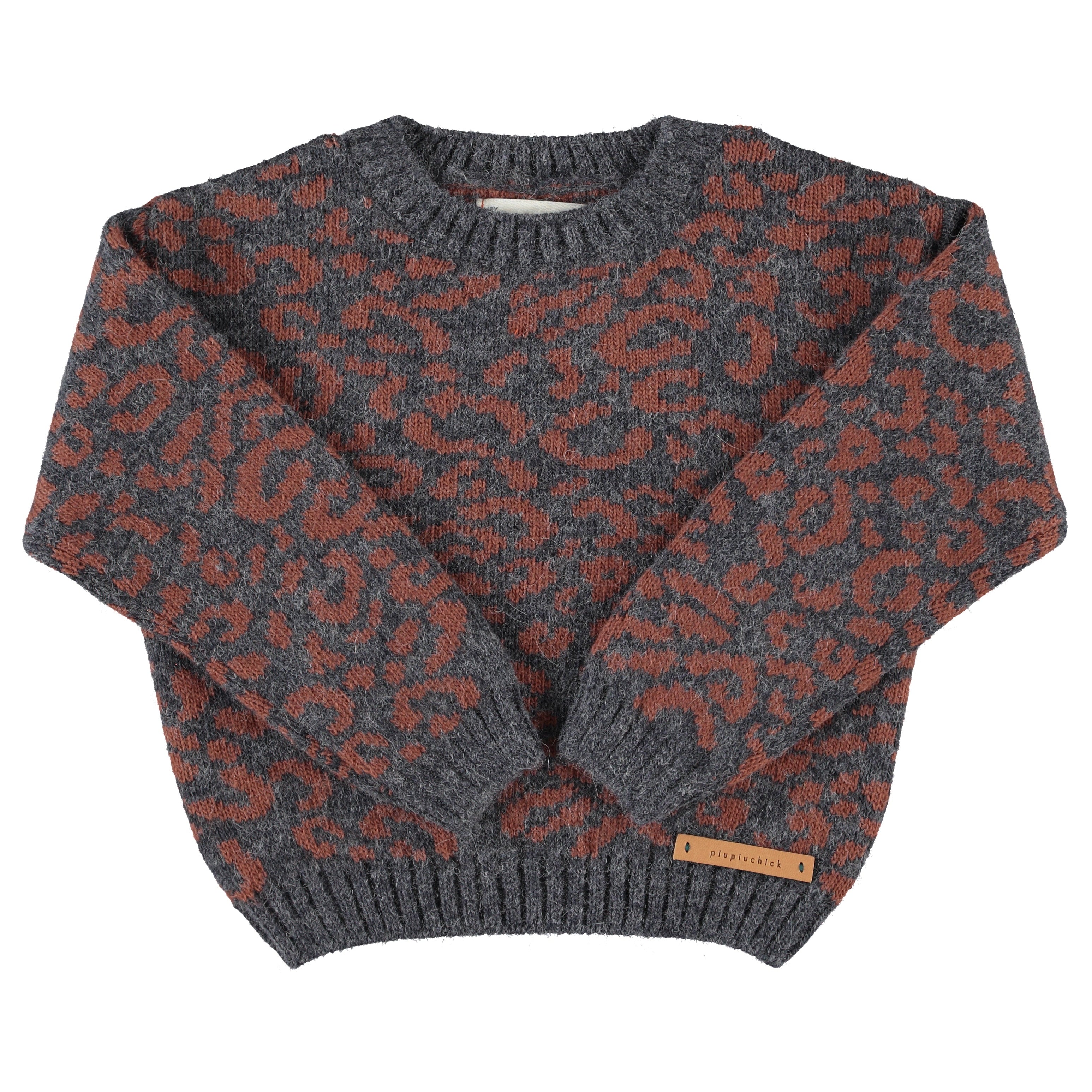 Piupiuchick Camel Animal Printed Sweater