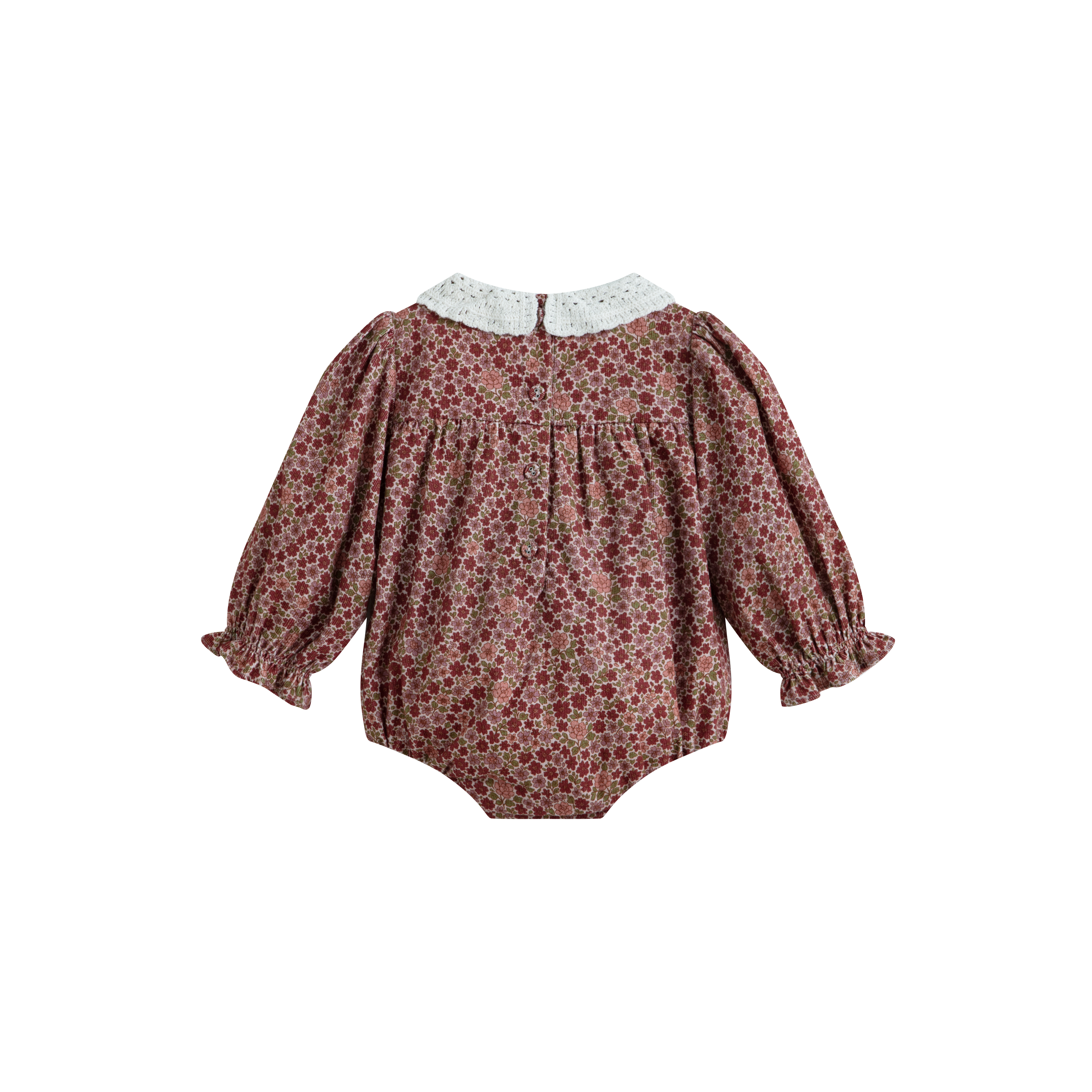 Cera Una Volta Burgundy Flower Romper