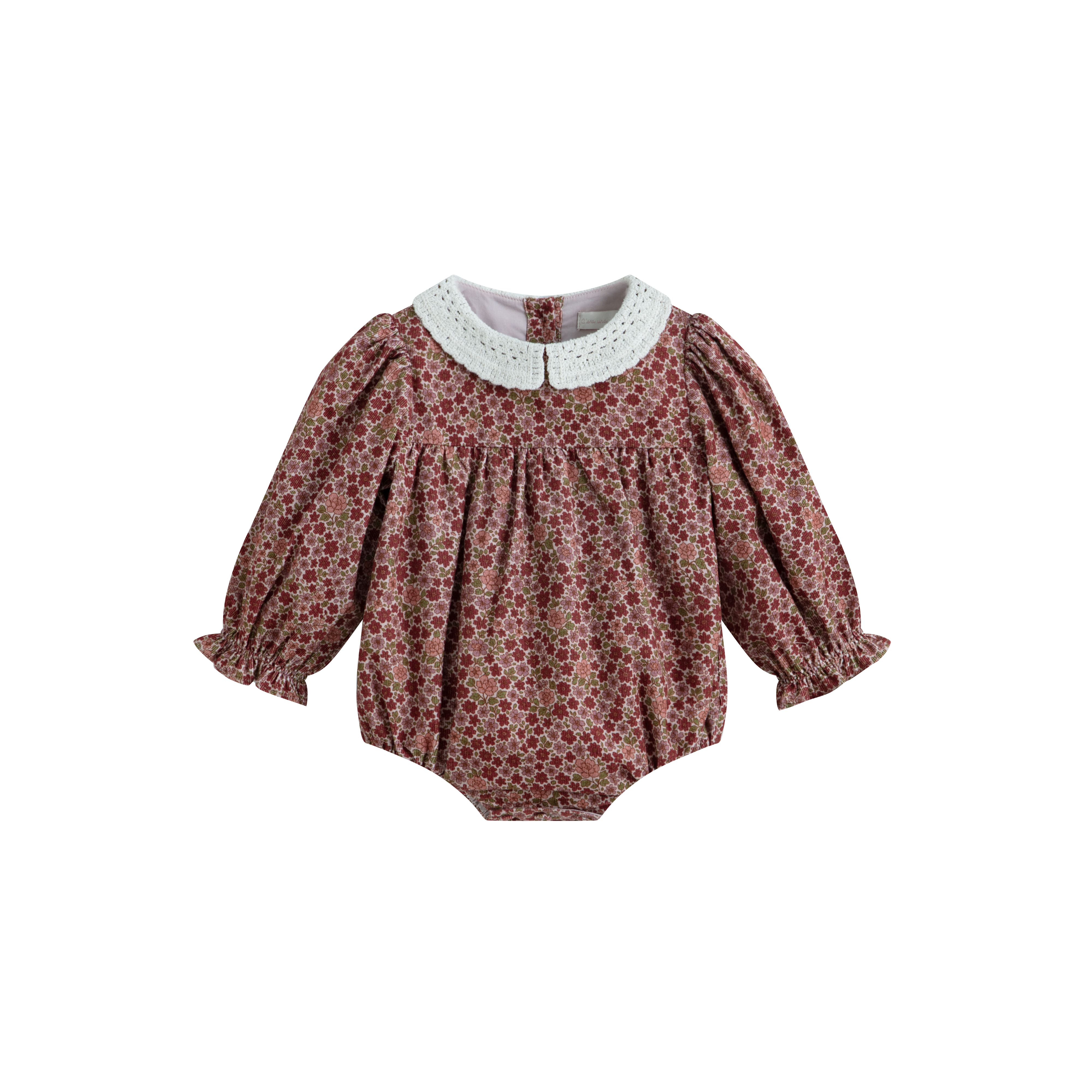 Cera Una Volta Burgundy Flower Romper