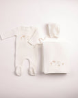 Bee And Dee All Things Baby Velour Footie Set