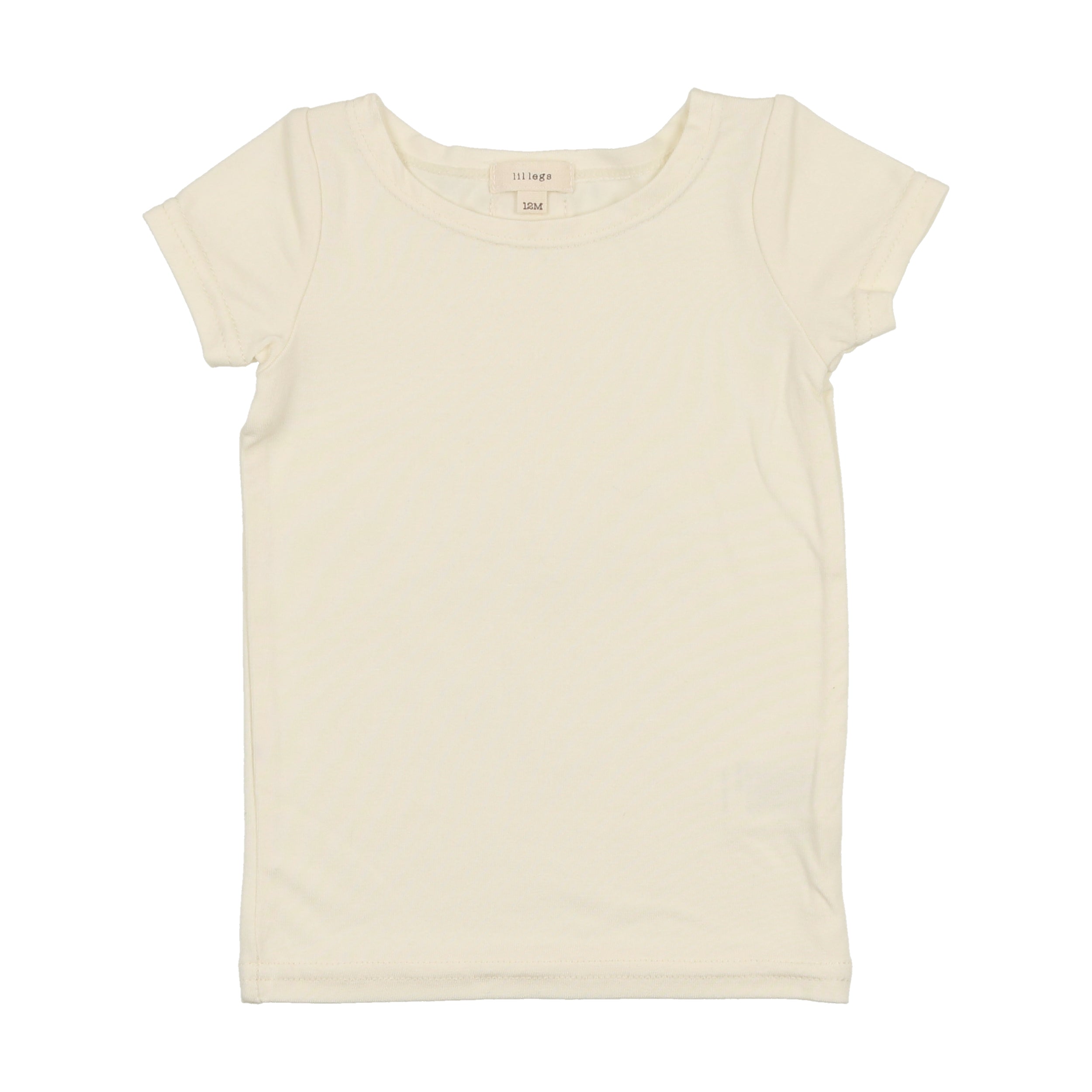 Lil Legs Natural Girls Short Sleeve Tee