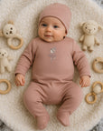 Maniere Ballerina Printed Footie + Hat