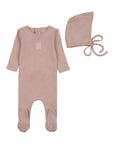 Bee And Dee Boutique Bird Pointelle Footie + Hat