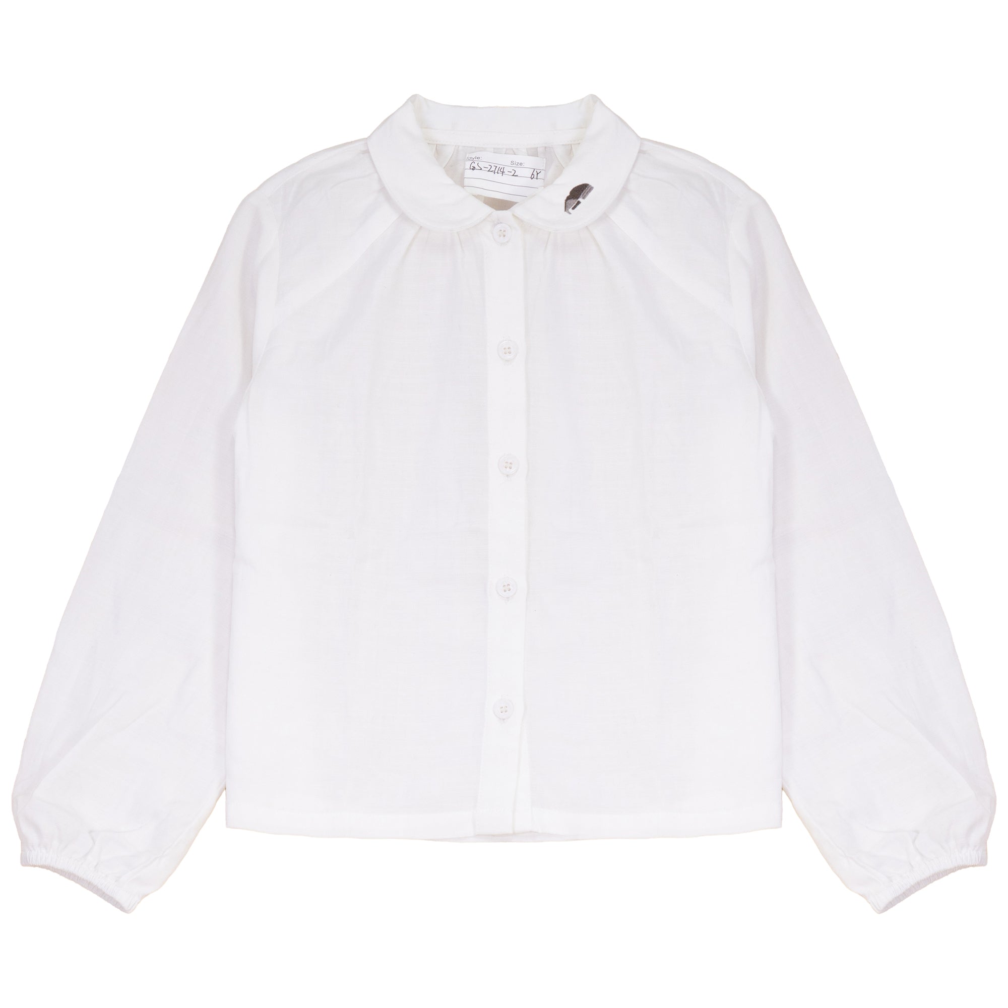 Calla Lili Cream / Brown Boys Shirt With Embroidery