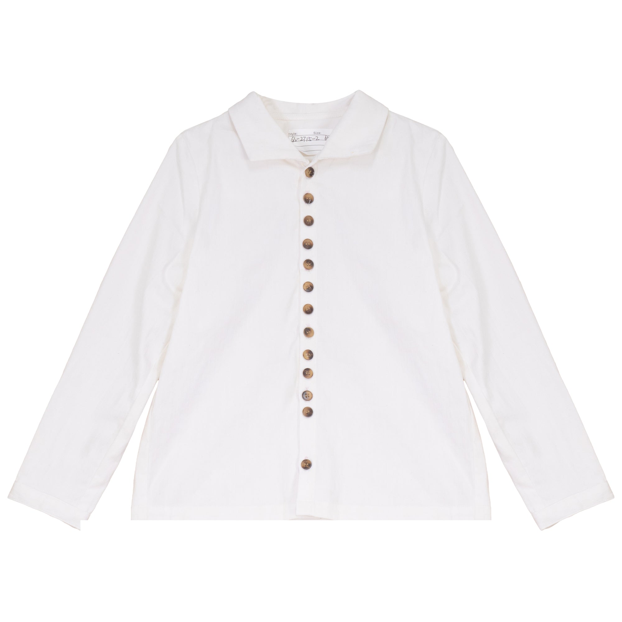 Calla Lili Cream Boys Shirt With Buttons