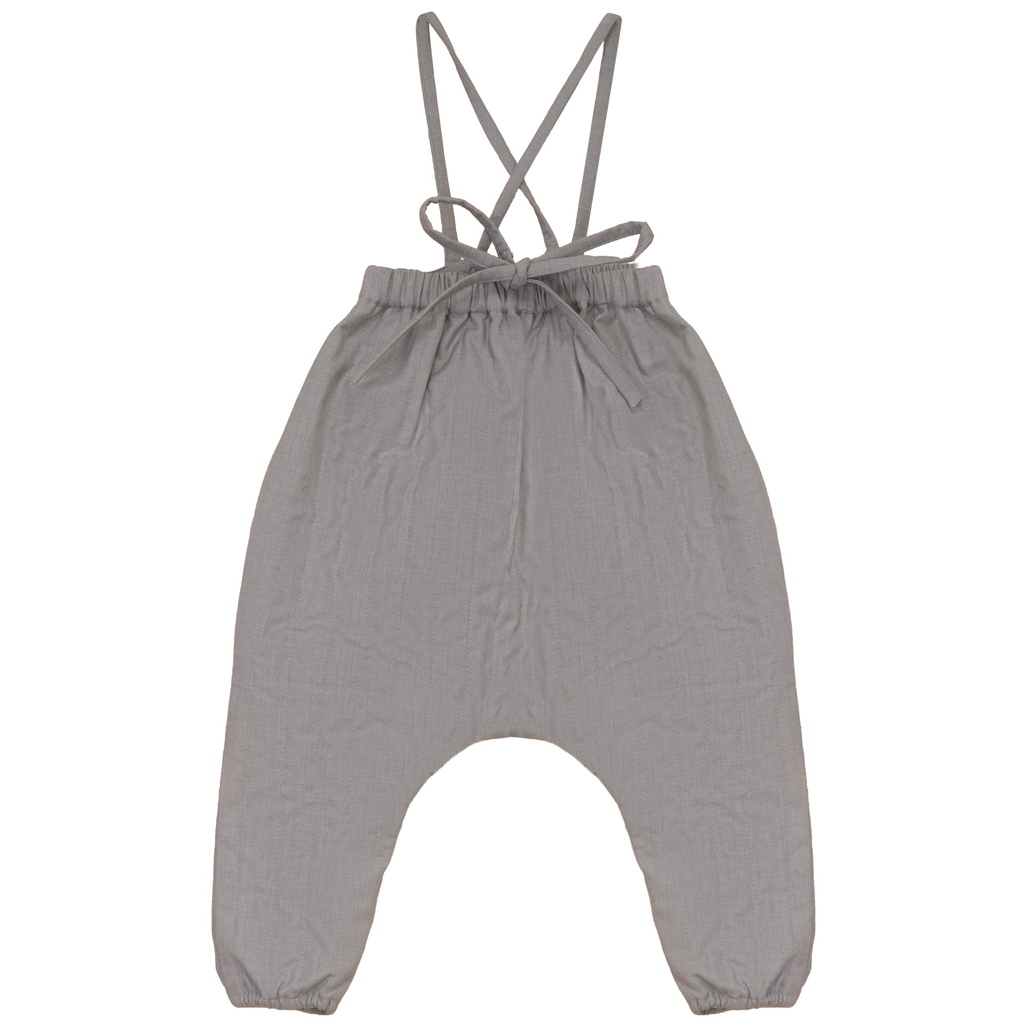 Calla Lili Taupe Baby Girl Overall With Pocket