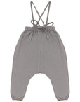 Calla Lili Taupe Baby Girl Overall With Pocket