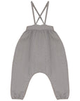 Calla Lili Taupe Baby Girl Overall With Pocket