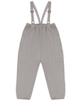 Calla Lili Taupe Baby Boy Overall With Knit Suspender