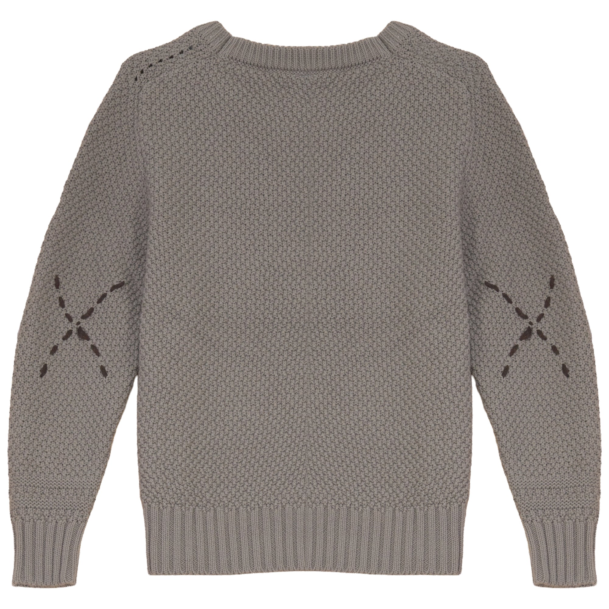 Calla Lili Taupe Boy Knit Round Neck Sweater