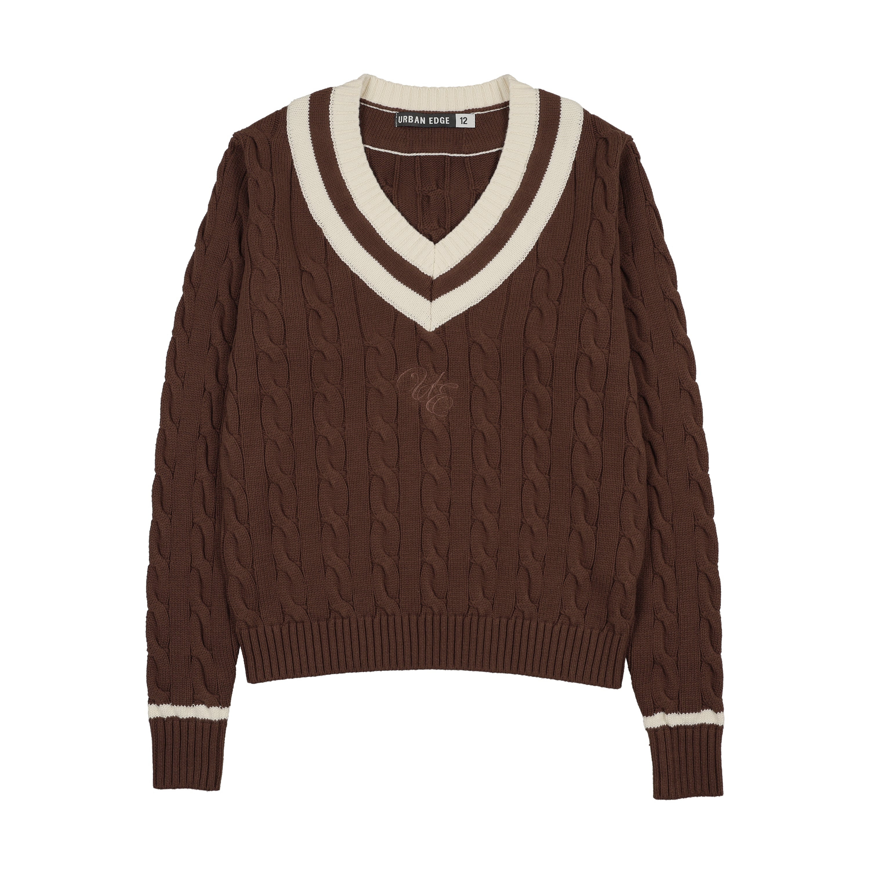 Urban Edge Brown Cable Knit