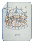 Lil Teddy Carousel Blanket - Blueberry Biscuit