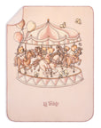 Lil Teddy Carousel Blanket - Sugary Pink